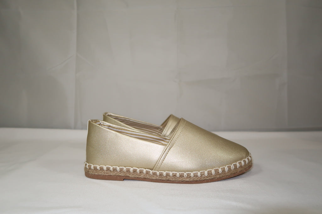 Mocasín alpargata Slip-On Chanel Oro- Estilo mediterráneo