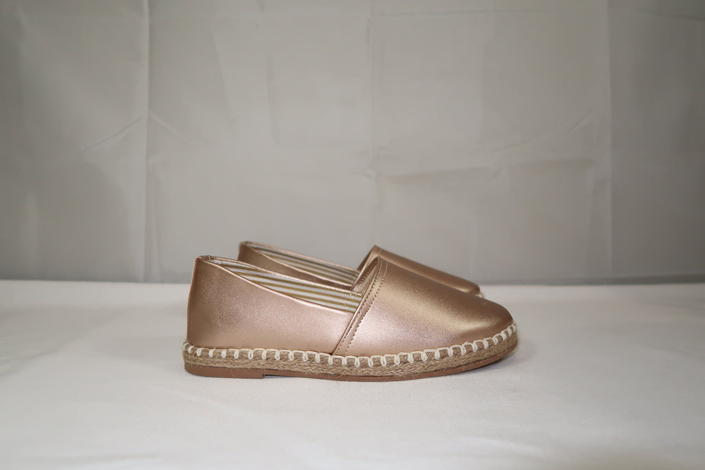 Mocasín alpargata Slip-On Chanel Rose gold- Estilo mediterráneo