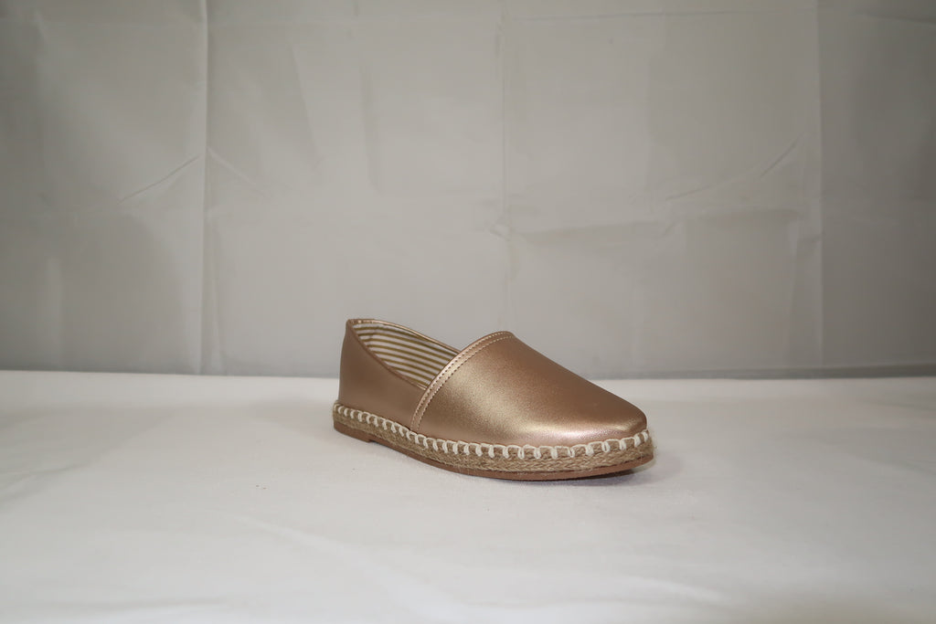 Mocasín alpargata Slip-On Chanel Rose gold- Estilo mediterráneo