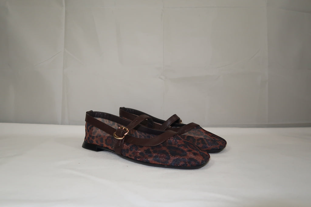 Flat Mary Jane- Emma - Estampado Animal Print - Elegancia Salvaje