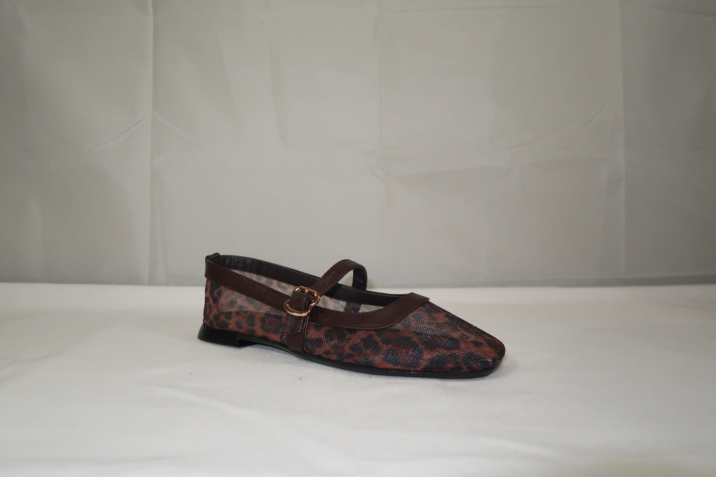 Flat Mary Jane- Emma - Estampado Animal Print - Elegancia Salvaje